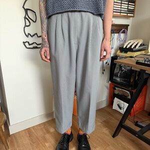 Vintage 80s Black & White Houndstooth Check High Waisted Trousers USA ~ Size 30"